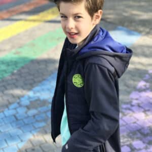 Jongens soft shell jas met gewatteerde body